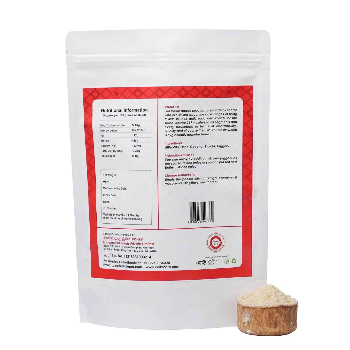 Akki Huri Hittu | Made with Millets | instant premix | ready to cook & eat