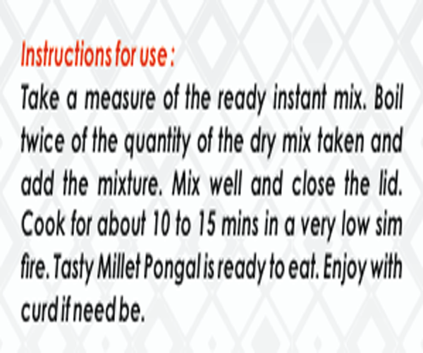 Millet Super Pongal Premix | 400GR
