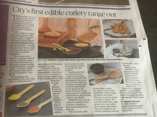 City’s First Edible Cutlery Range Out