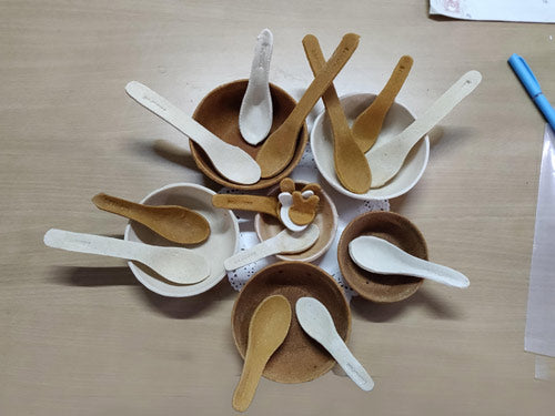 Edible cutlery is a new concept where the cutlery can be eaten after consuming the food or drink