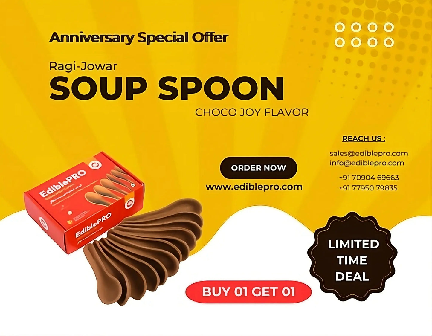 Ragi-Jowar Soup Spoon | Premium | Buy 1 Get 1 Offer